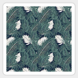 Ethereal Plumage  Feather Fabric Texture Magnet